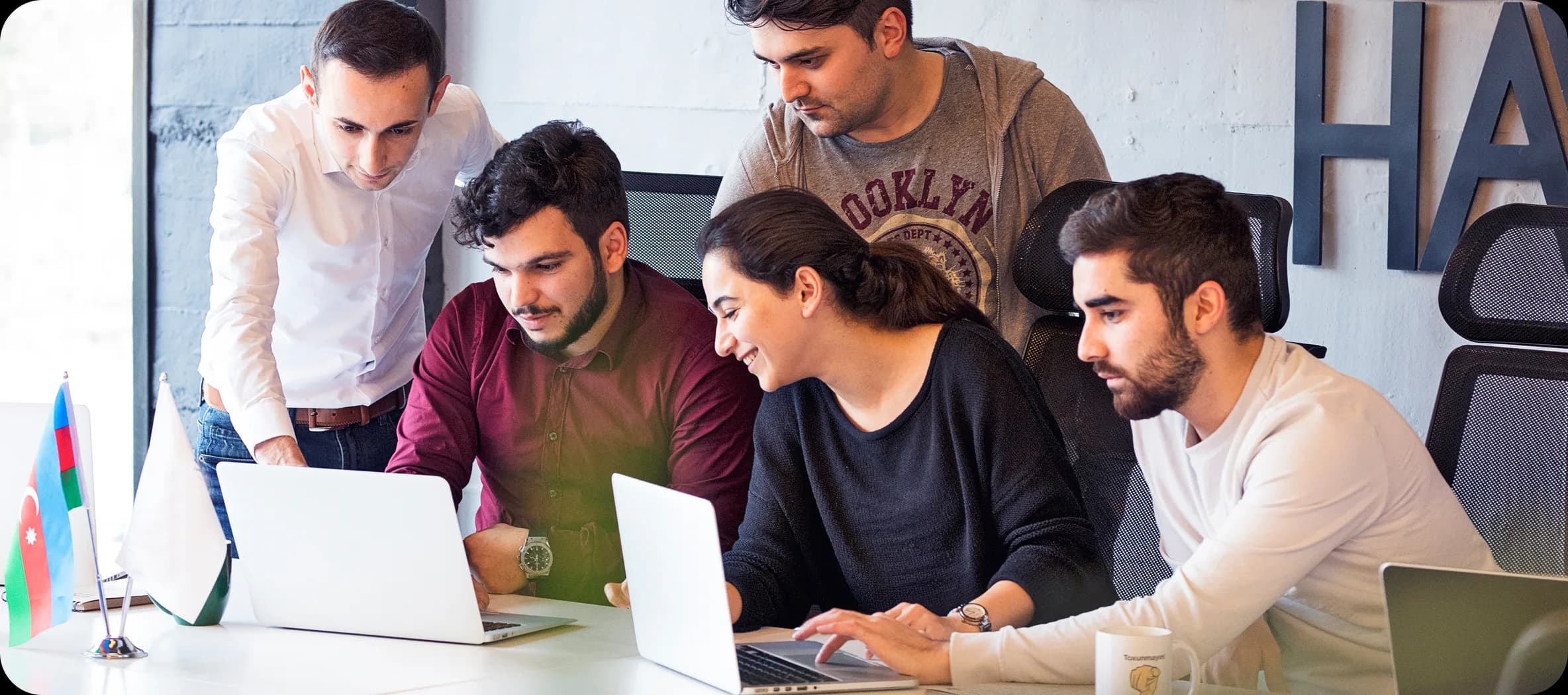 Profyt team collaborating in the office